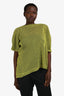 Issey Miyake Me Yellow/Black Mesh Top Size F