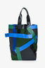 Pleats Please Issey Miyake Green/Blue/Black Duct tape Tote