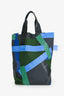 Pleats Please Issey Miyake Green/Blue/Black Duct tape Tote