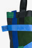 Pleats Please Issey Miyake Green/Blue/Black Duct tape Tote