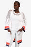 Missoni White/Red/Blue Sleevless Knit Top + Long Cardigan Size 46