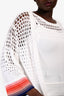 Missoni White/Red/Blue Sleevless Knit Top + Long Cardigan Size 46