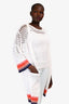 Missoni White/Red/Blue Sleevless Knit Top + Long Cardigan Size 46