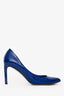 Gucci Blue Patent Leather Pointed Toe Heels Size 35.5