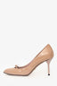 Gucci Beige Patent Leather Pointed Toe Heels Size 35.5