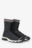 Fendi Silver Grey/Pink Knit Sock Sneakers Size 41