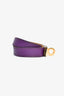 Hermes Purple Leather Double Tour Bracelet