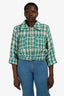 L'Agence Green/Cream Tweed Cropped Jacket Size 10