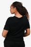 Akris Punto Black Virgin Wool Short Sleeve Large Sequin Sweater Size 10 US w/ Tags