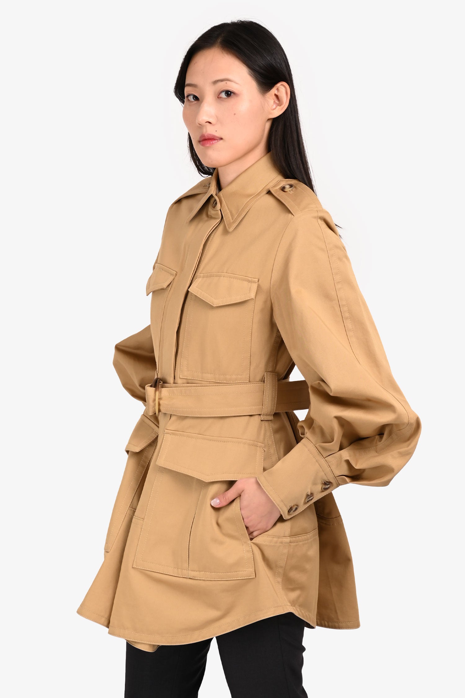 belted cargo mini dress Plus Size Cargo & Utility Long Sleeve Crepe Collar, Morgan Cargo Mini Dress in Taupe, Size 1X, For GNO/Date Night