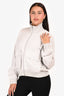 Versace Light Grey Embroidered Zip Up Sweatshirt Size 46