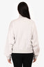 Versace Light Grey Embroidered Zip Up Sweatshirt Size 46