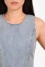 Alice & Olivia Light Blue Denim Drop Waist Sleeveless Dress Size 6