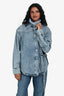 Haikure Blue Denim Button-Up Belted Shirt Size XS
