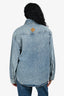Haikure Blue Denim Button-Up Belted Shirt Size XS
