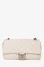Pre-Loved Chanel™ 2006-08 White Lambskin Leather Icon Flap Bag