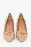 Gucci Cream Leather Ruched Leather Bow Pumps Size 35
