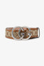 Gucci Beige Canvas Monogram GG Belt Size 95.38
