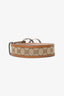 Gucci Beige Canvas Monogram GG Belt Size 95.38