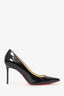 Christian Louboutin Black Patent Leather Pointed Toe Heels Size 38