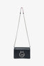 Christian Louboutin Black Leather Rubylou Clutch on Chain