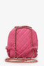 Pre-Loved Chanel™ 2019 Hot Pink Caviar Leather Mini Chain Backpack
