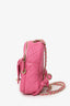 Pre-Loved Chanel™ 2019 Hot Pink Caviar Leather Mini Chain Backpack