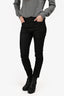 Saint Laurent Black Coated Skinny Jeans Size 28