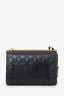 Gucci Black Guccissima Leather Small Padlock Bag