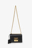 Gucci Black Guccissima Leather Small Padlock Bag