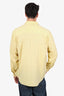 Saint Laurent Vintage Yellow Cotton Striped Long Sleeve Shirt Size 16