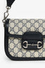 Gucci Navy GG Monogram 'Horsebit 1955' Small Shoulder Bag