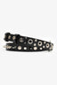 Gucci Black Leather Studded Belt Size 80