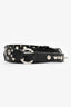 Gucci Black Leather Studded Belt Size 80