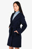 Weekend Max Mara Navy Wool Short Belted Coat Size 4 US