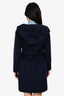 Weekend Max Mara Navy Wool Short Belted Coat Size 4 US