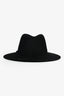 Janessa Leone Black Wool Wide Brim Hat