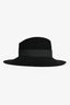 Maison Michel Black Felt Wide Brim Hat Size L