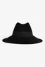 Maison Michel Black Felt Wide Brim Hat Size L