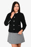 Pre-Loved Chanel™ Black Wool Tweed Embellished Button Jacket Size 34
