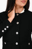 Pre-Loved Chanel™ Black Wool Tweed Embellished Button Jacket Size 34