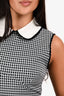 Miu Miu 2019 Black/White Gingham Check Collared Shift Dress Size M