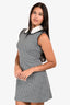 Miu Miu 2019 Black/White Gingham Check Collared Shift Dress Size M