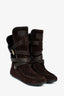 Louis Vuitton Brown Suede/Fur Moccasin Boots Size 37