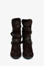 Louis Vuitton Brown Suede/Fur Moccasin Boots Size 37