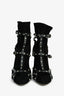 Jimmy Choo Black Suede 'Brianna 100' Embellished Ankle Boots Size 37.5