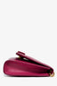 Salvatore Ferragamo Magenta Leather Bow Bag On Chain