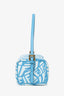 Fendi x Sarah Coleman Blue and White Mini FF Vertigo Top Handle Bag