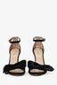 Valentino Black Velvet Bow Sandals Size 35