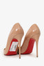 Christian Louboutin Beige Patent Leather Pointed Toe Heels Size 36.5